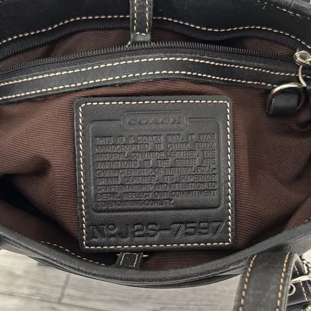 Coach Vintage Hampton Legacy Black Leatherware Tote